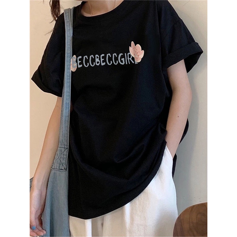 Áo Thun Ngắn Tay In Họa Tiết Phong Cách Hồng Kông Thời Trang Mùa Hè Cho Nữ 2022