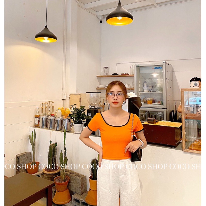 Áo Croptop U Cổ Rộng Trước Sau ( ẢNH THẬT) | BigBuy360 - bigbuy360.vn