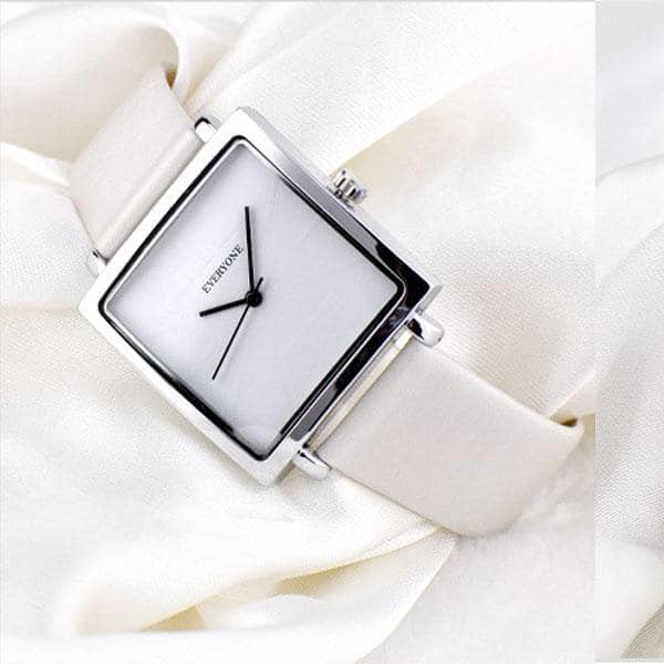 [HÀNG CHÍNH HÃNG] Đồng hồ nữ EVERYONE mặt vuông dây da cao cấp size 36mm | BigBuy360 - bigbuy360.vn