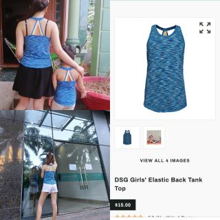 Áo tank top hàng hiệu DSG xuất dư cho bé gái và người lớn