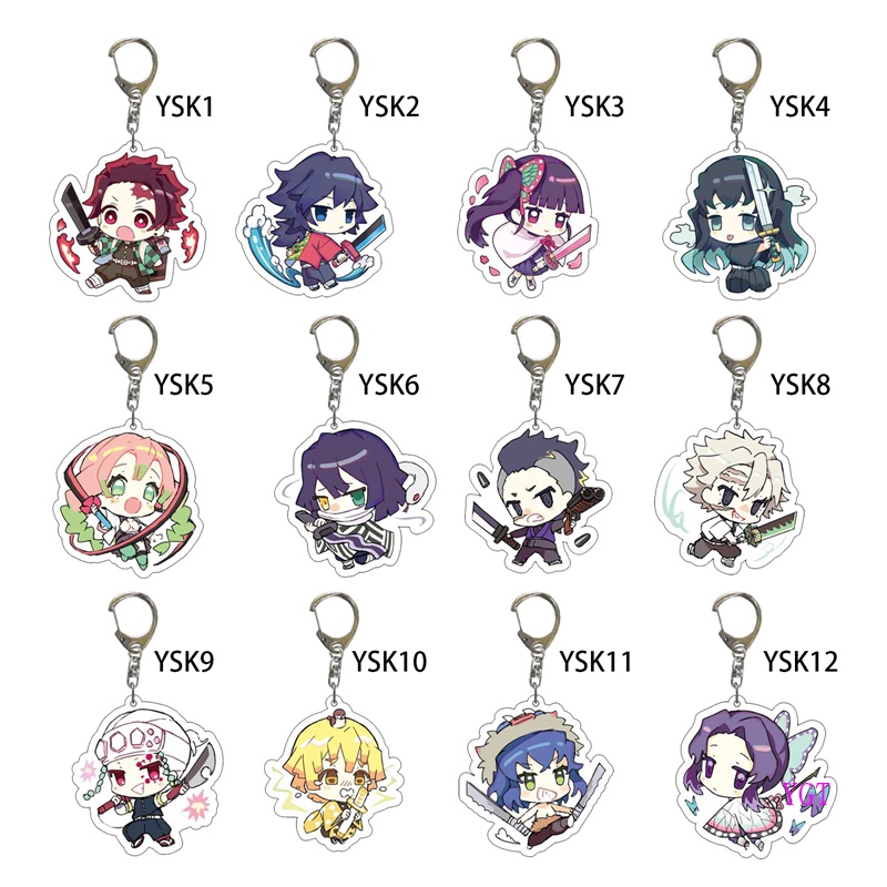 Ygt Móc Khóa Acrylic Hình Nhân Vật Anime Demon Slayer Kimetsu no Yaiba Blade of Ghost Tinh Tế