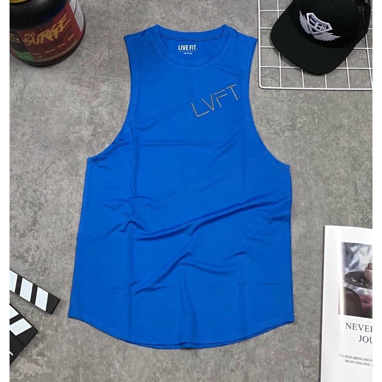 [sale sốc] áo tank top gym nam LIVEFIT,áo ba lỗ thun nam.