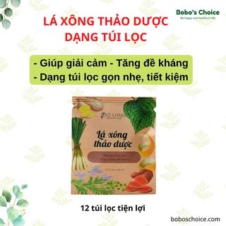 Lá xông giải cảm Pơ Lang (dạng túi lọc - 12 túi lọc gọn nhẹ, tiết kiệm)