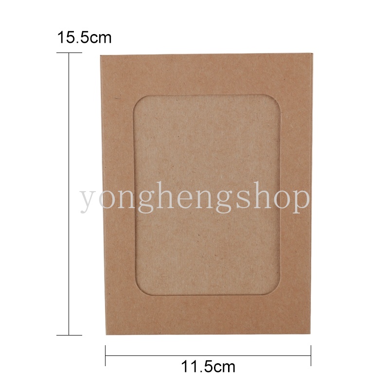 Set 10 Khung Ảnh Giấy 6 Inch Kèm Kẹp Và Dây Treo Phong Cách Cổ Điển Dùng Trang Trí Tường DIY