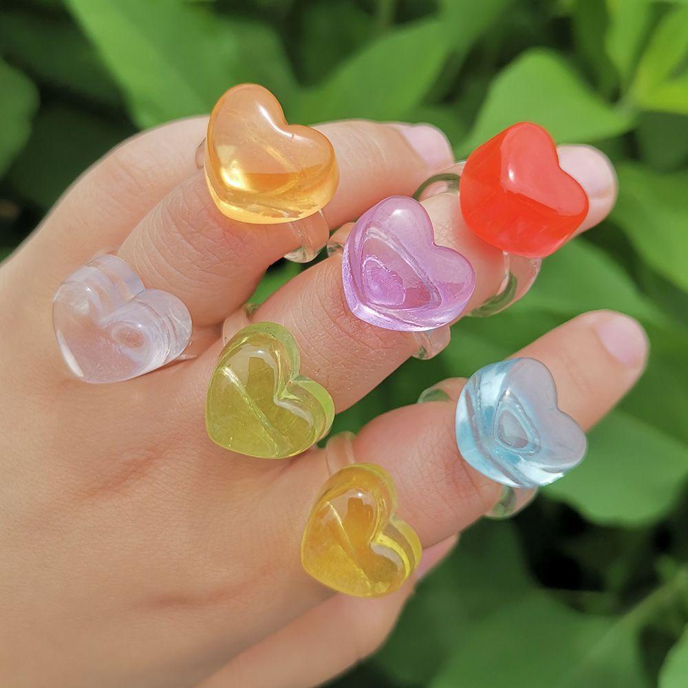 Nhẫn Acrylic Thời Trang Cổ Điển Ngọt Ngào Cho Nữ