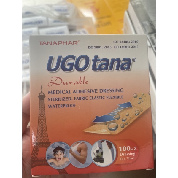 Băng dính cá nhân Ugo tana, hộp 102 miếng