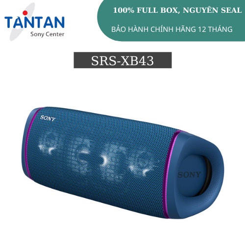 Loa BLUETOOTH EXTRA-BASS Sony SRS-XB43 | 2 Loa Tweeter - Live Sound - Party Chain - Pin: 24h - Type C - Chống nước, bụi