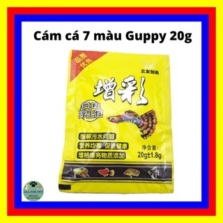 Thức ăn cá 7 màu Guppy gói 20g