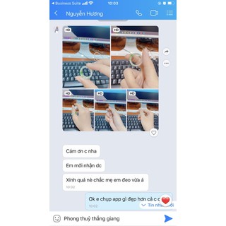 nhẫn cẩm thach nữ có feedback thật người mua