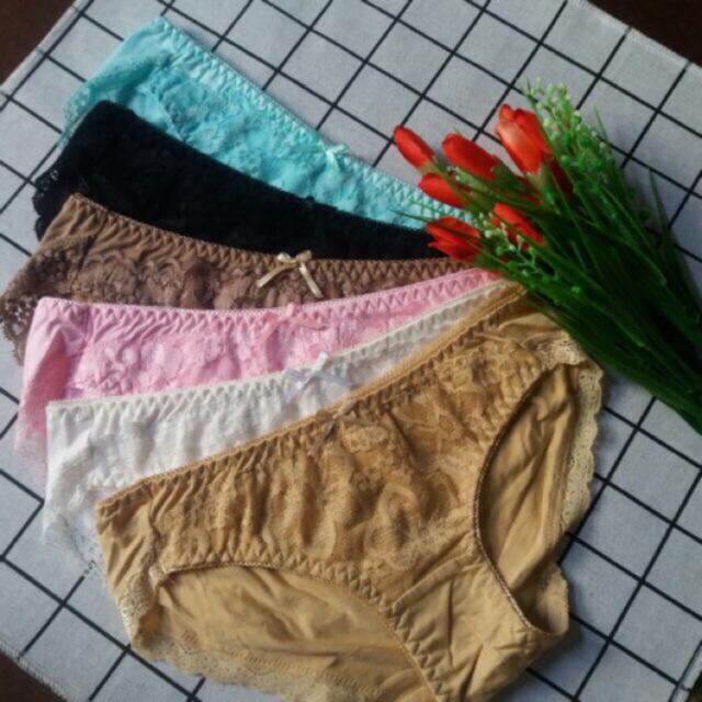 Combo 10 quần lót Cotton phối ren