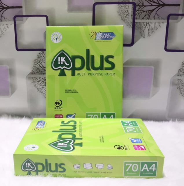 Giấy A4 Ik Plus 70gsm [5 Ream/ thùng]