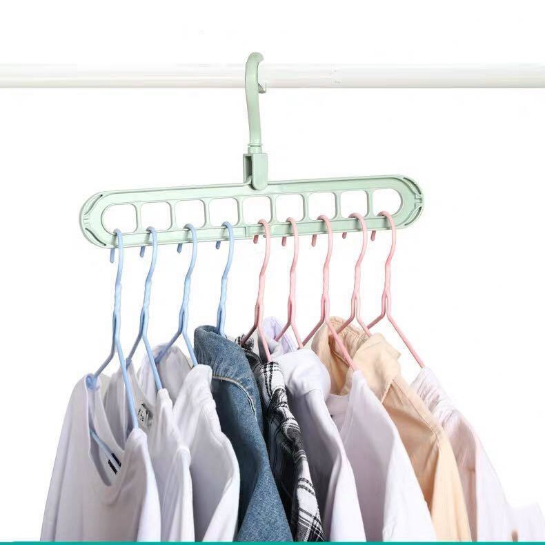 Móc treo quần áo dán tường thông minh, 10 kẹp nhựa phơi đồ đa năng tiện lợi, móc dù kèm 20 móc nhỏ