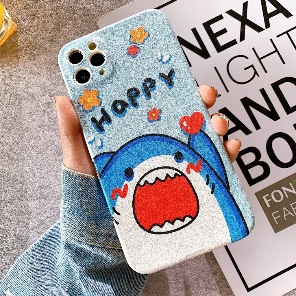 ỐP LƯNG DA IMD DÀNH CHO IPHONE FULL VIỀN BẢO VỆ CAMERA FROG X SHARK - N2458