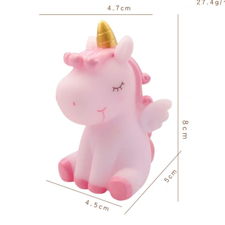 Móc khóa độc giác thú unicorn cute cao su lớn