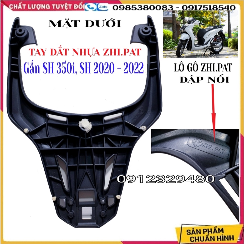 Tay Dắt Nhựa Cao Cấp Nguyên Khối Kiểu Ý Hàng Zhi.Pat Chính Hãng Gắn SH 350i, SH Việt 2020-2022, SH Ý 350i (SP Tự Chụp)