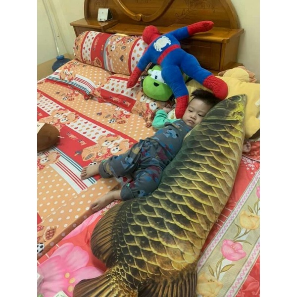 gối ôm 3d con cá rồng 90cm
