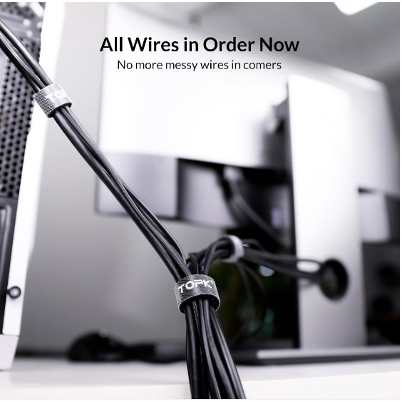 Dây velcro TOPK quấn gọn dây cáp / điện thoại đa năng cuộn 5m