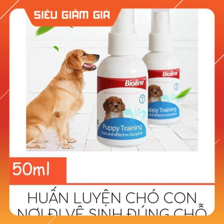 [GIẢM GIÁ] Lọ xịt hướng dẫn chó đi vệ sinh đúng chỗ Bioline - Dạy chó mèo đi vệ sinh - petshop số 01