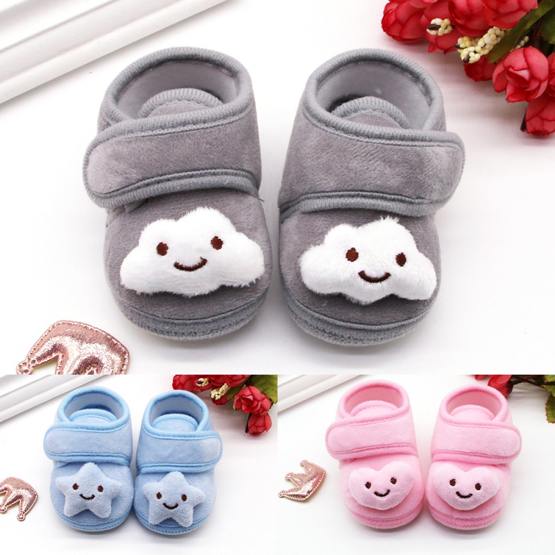 Giày Vải Cotton Đế Mềm Chống Trượt Cho Bé Trai & Gái Sơ Sinh Từ 0-18 Tháng Tuổi