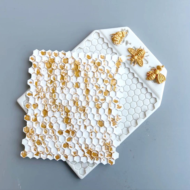 Khuôn Silicone Tạo Hình Tổ Ong Trang Trí Bánh