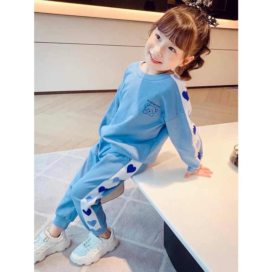 Lyvyshop - (Hàng đẹp) Bộ dài tay siêu dễ thương cho bé gái 08-28kg