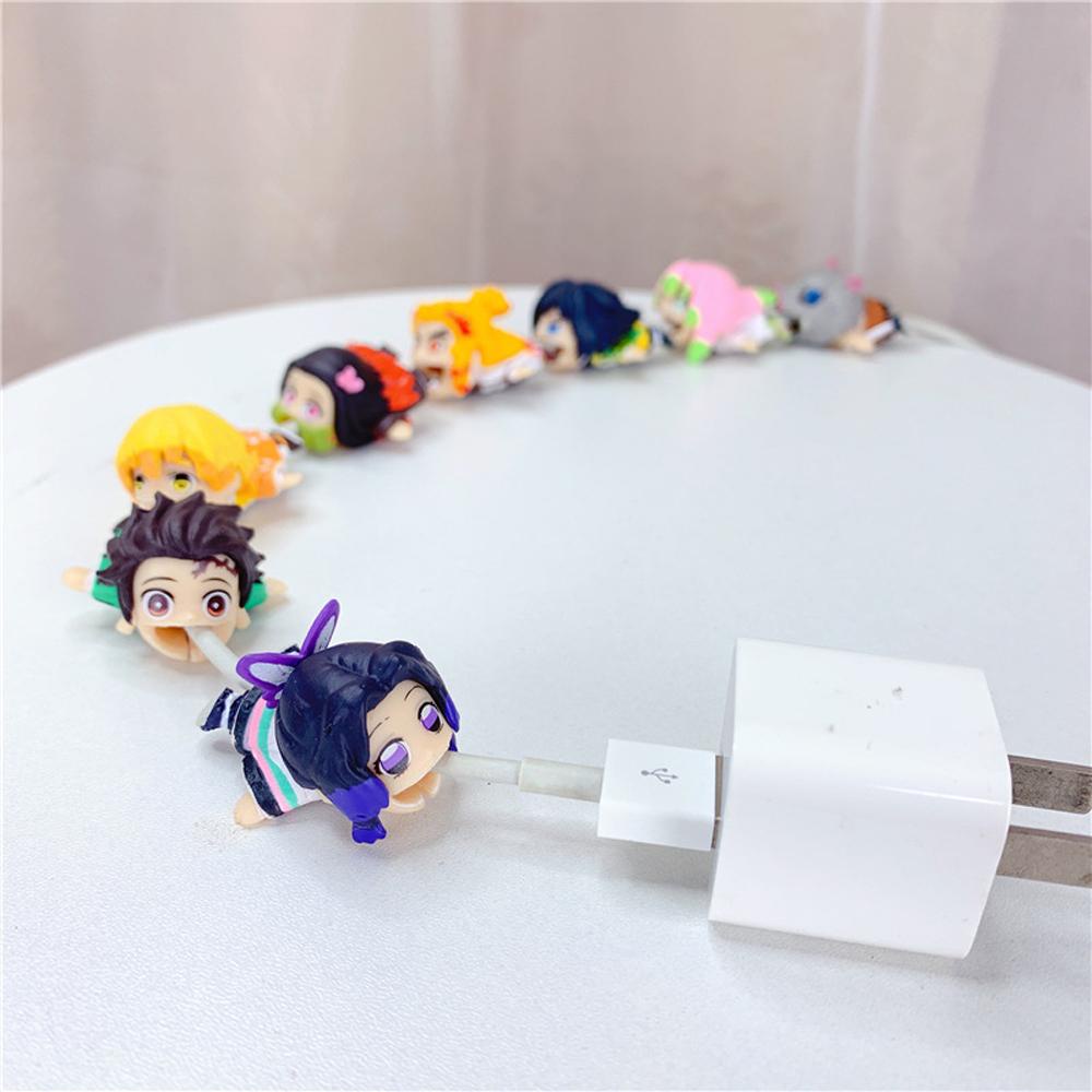 Danilo Phụ Kiện Bảo Vệ Dây Cáp Hình Anime Cho Điện Thoại Kamado Tanjirou Kimetsu No Yaiba Kamado Nezuko