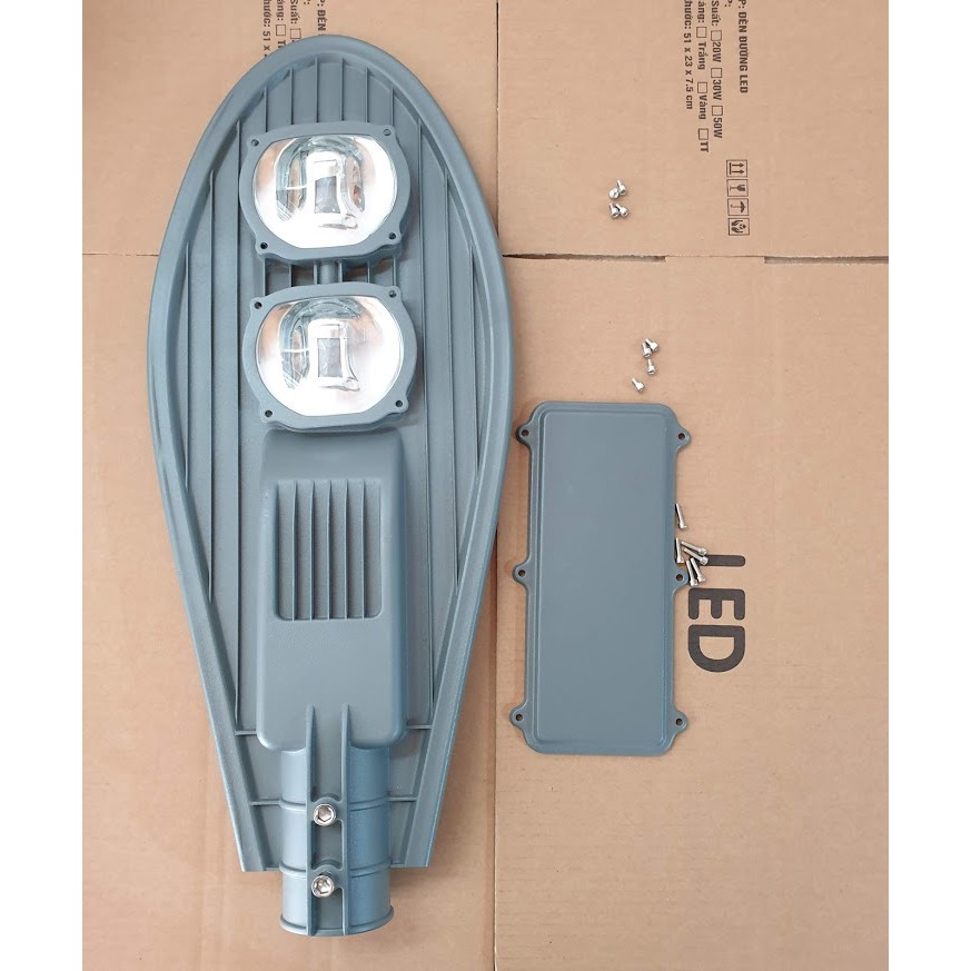 Vỏ đèn đường lá 100W loại 2 mắt led