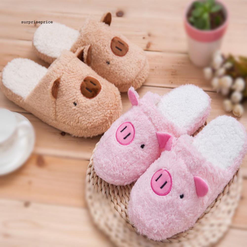 Dép bông đi trong nhà chống trượt hình gấu dễ thương