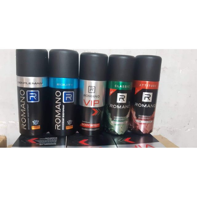 Xịt Ngăn Mùi Nước Hoa Cao Cấp Romano / Xịt Ngăn Mùi Toàn Thân Romano