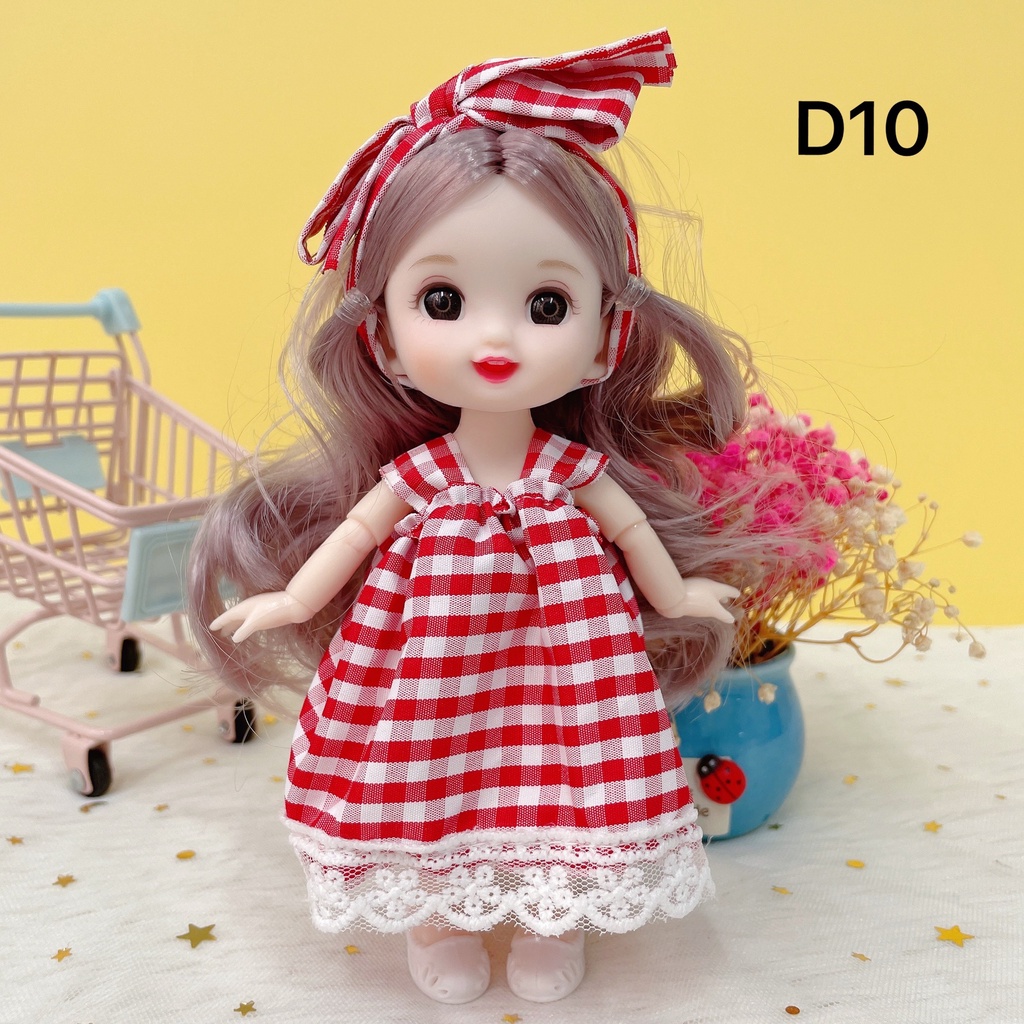 Búp bê barbie 3D cute dùng làm quà tặng sinh nhật giá rẻ đồ chơi cho bé gái E883