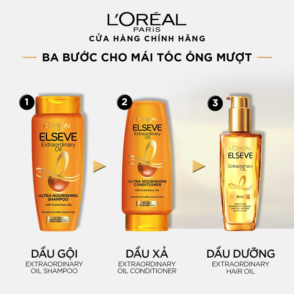 Dầu dưỡng chiết xuất tinh dầu hoa tự nhiên L'Oreal Paris Elseve Extraordinary Oil 100ml