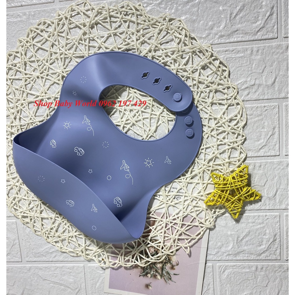 HÀNG ĐẸP - YẾM ĂN DẶM SILICON MỀM MẠI CHỐNG THẤM CHO BÉ