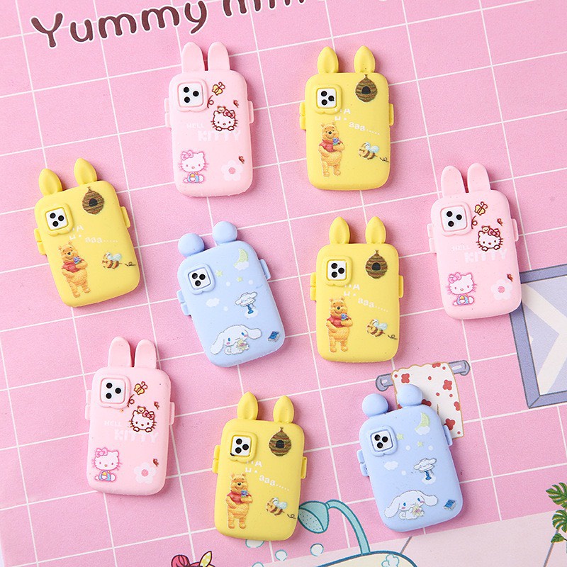 Charm (C550) slime/ Dụng Cụ Charm Trang Trí [Ko Keo &amp; Nút] Hình Ốp Lưng điện thoại hoạt hình cute (1.8x3.3cm)