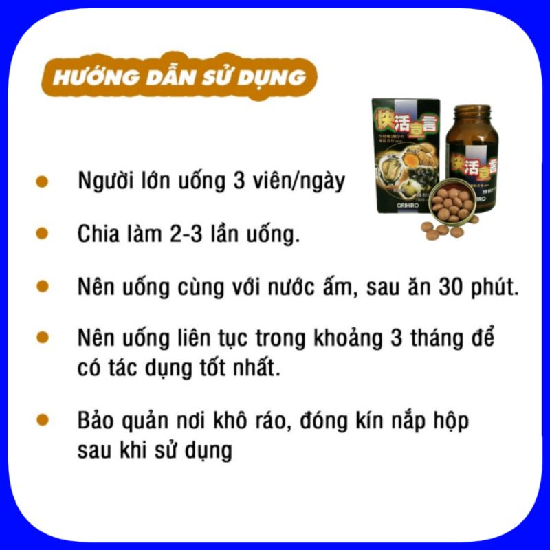 Viên uống tinh chất hàu tươi tỏi nghệ Orihiro Vivacity Nhật Bản - tăng cường sinh lý - 180viên, hàu nghệ Orihiro