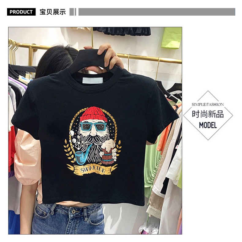 Áo Thun Tay Ngắn Phong Cách Hàn Quốc Thời Trang Mùa Hè Hàng Mới 271d938 Dành Cho Bạn Nữ