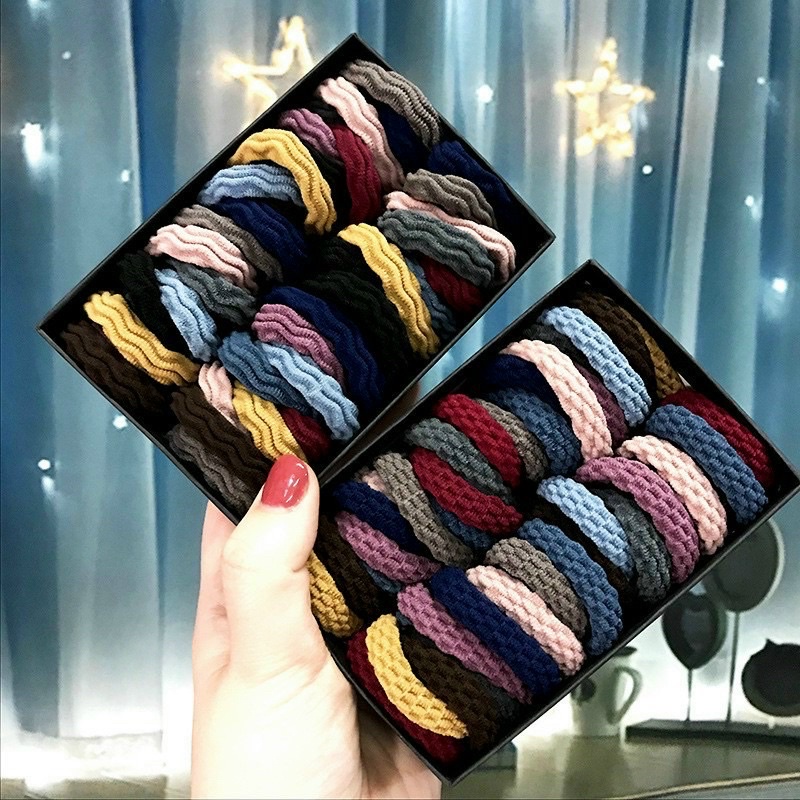 [Sỉ 65k] Combo 100 chiếc dây buộc tóc dày dặn Cute