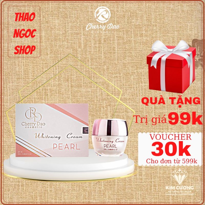 KEM FACE  WHITENING CREAM PEARL DƯỠNG TRẮNG DA MẶT- MỸ PHẨM CRD CHERRY ĐÀO - HÀNG CHÍNH HÃNG
