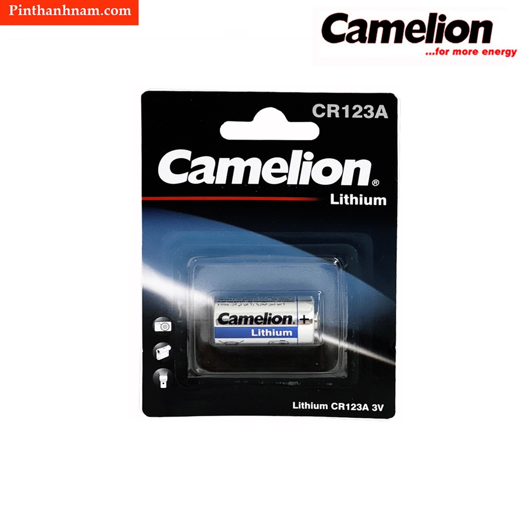 Pin CR123A Camelion lithium 3V vỉ 1 viên dung lượng cao