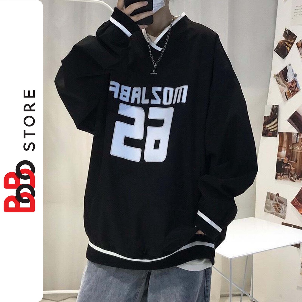 Áo khoác nỉ bông sweater form rộng họa tiết số ngược dành cho nam nữ - BoBo Store