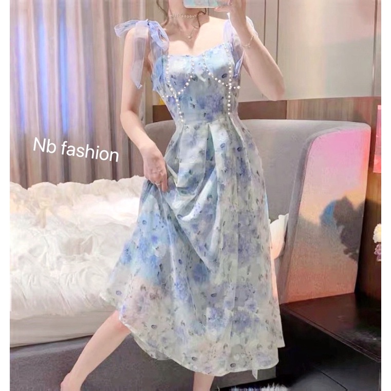 Váy 2 dây cúp ngực chất voan tơ Hàn Quốc, đầm dự tiệc cao cấp chất voan tơ, váy công chúa voan xoè dự tiệc