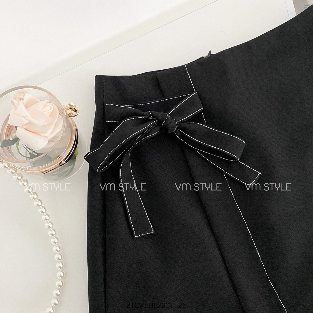 Chân váy ngắn xếp tà lưng phối dây thời trang ulzzang Hàn Quốc Fmstyle Saigon 21CV11IL2301 | BigBuy360 - bigbuy360.vn