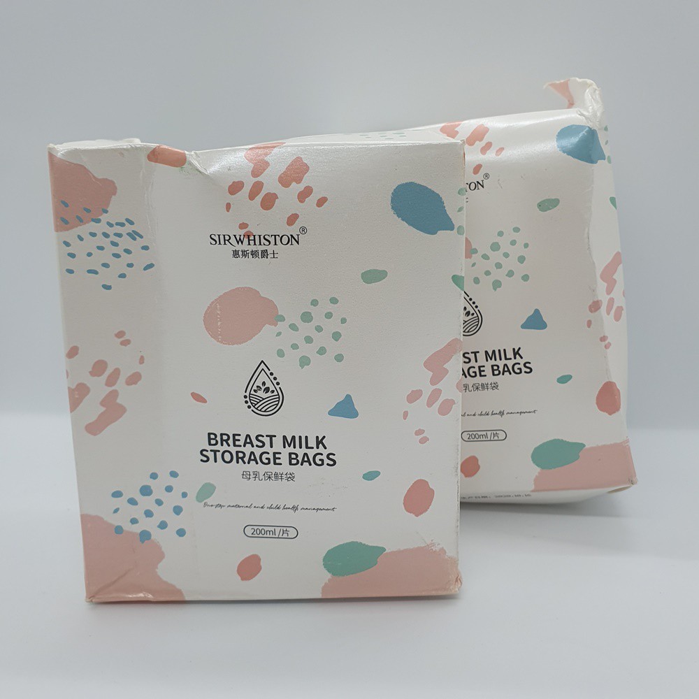 [Thanh Lý] Túi Trữ Sữa SIR WHISTON - Hộp 30 Túi 200ml (Bao Bì Móp Méo)