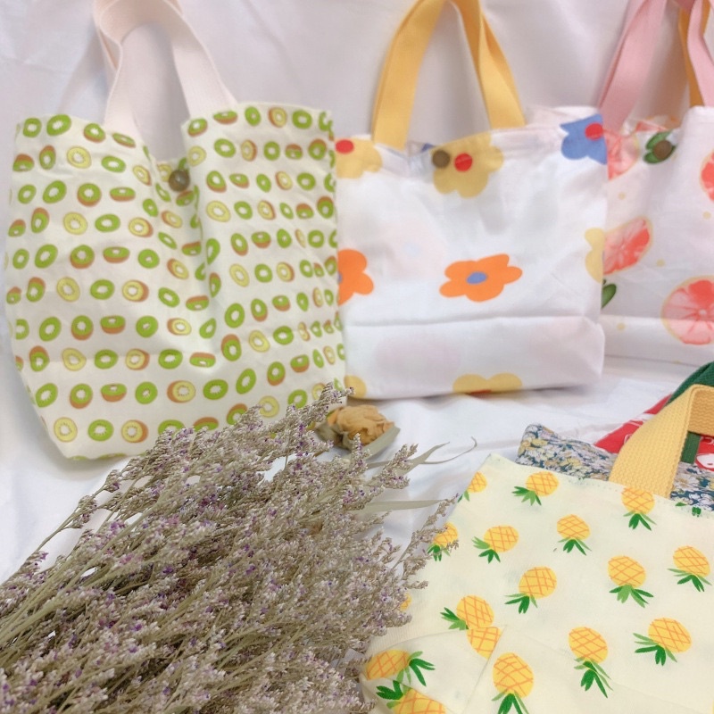 Túi tote vải đựng mỹ phẩm xinh xắn tiện lợi