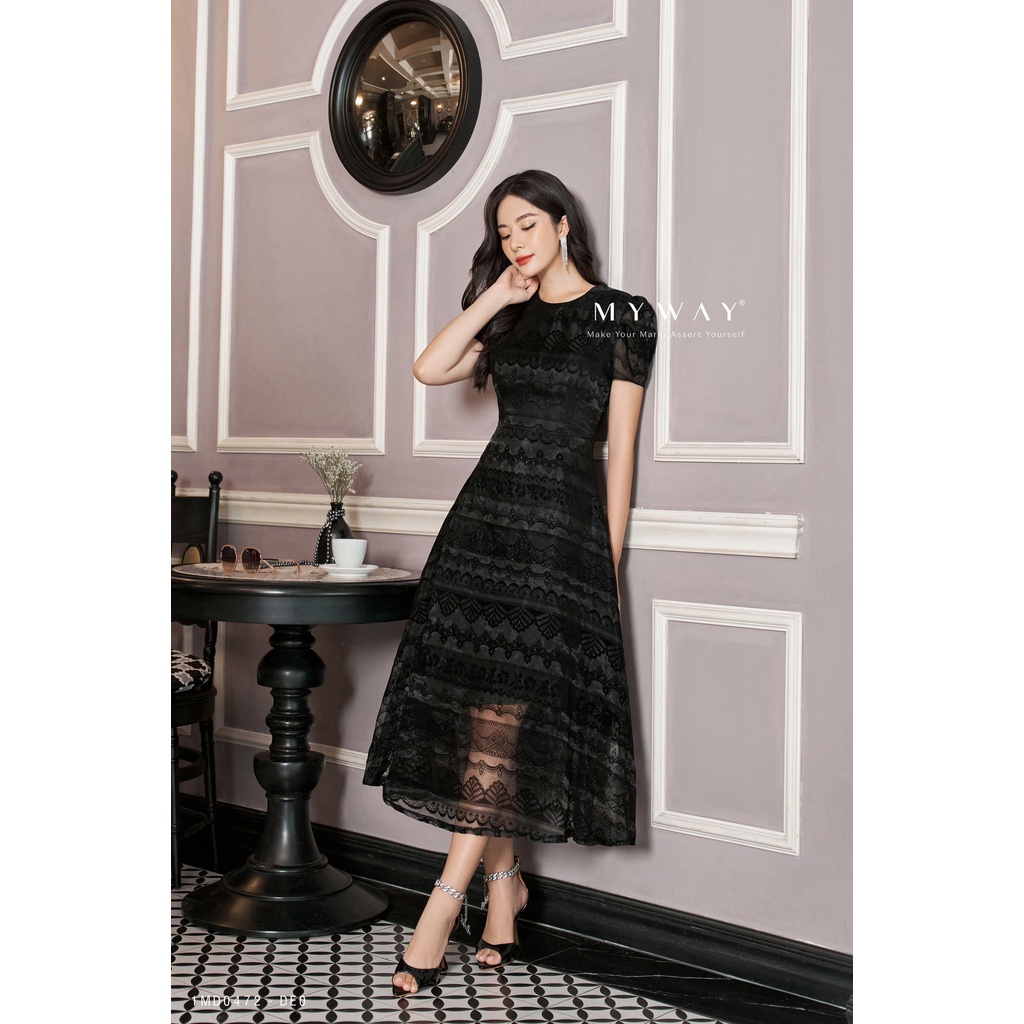 Đầm Nữ Ngắn Tay MY WAY Dáng Xòe Cao Cấp 1MD0472