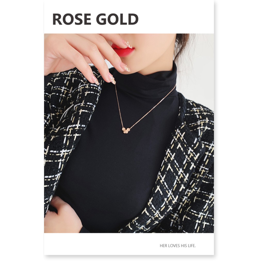 Dây chuyền vòng cổ nữ titan mặt chuột X8-203 - CAM KẾT KHÔNG GỈ, KHÔNG BAY MÀU - BẢO HÀNH 12 THÁNG