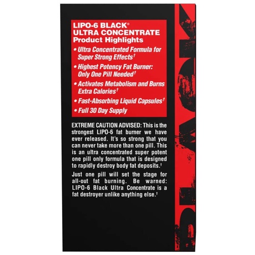 Nutrex RESEARCH Lipo 6 Black Ultra Concentrate 60 viên - Giảm cân, Đốt mỡ, Cắt nét Lipo-6 Nutrex
