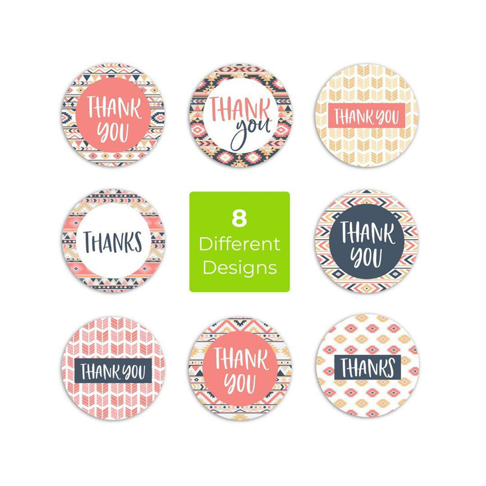 Cuộn sticker Thank you 8 mẫu trang trí thủ công