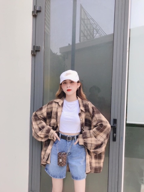 💯💯Áo Khoác Sơmi Kẻ Caro Túi Hộp Ulzzang 🔥🔥 | BigBuy360 - bigbuy360.vn