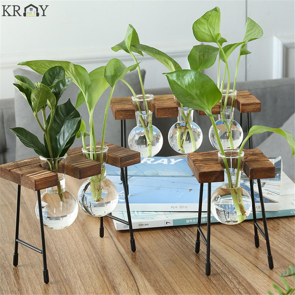 Bình thủy tinh cắm hoa kiểu dáng cổ điển độc đáo thời trang
