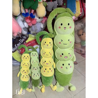 GẤU BÔNG HÌNH HẠT ĐẬU 95cm CAO CẤP,Chất Miniso Mềm Nhũng